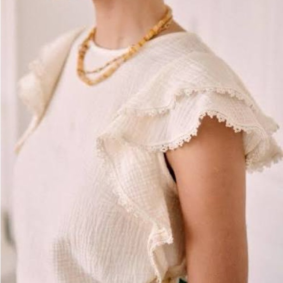 Sézane Ester Blouse in écru - Picture 3 of 8